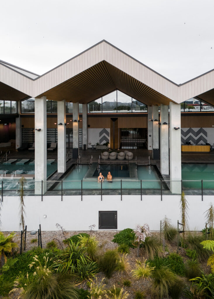 Wai Ariki Hot Springs and Spa overlooking Lake Rotorua, home to the Wai Whakaora Restorative Journey and other culturally grounded wellness experiences.