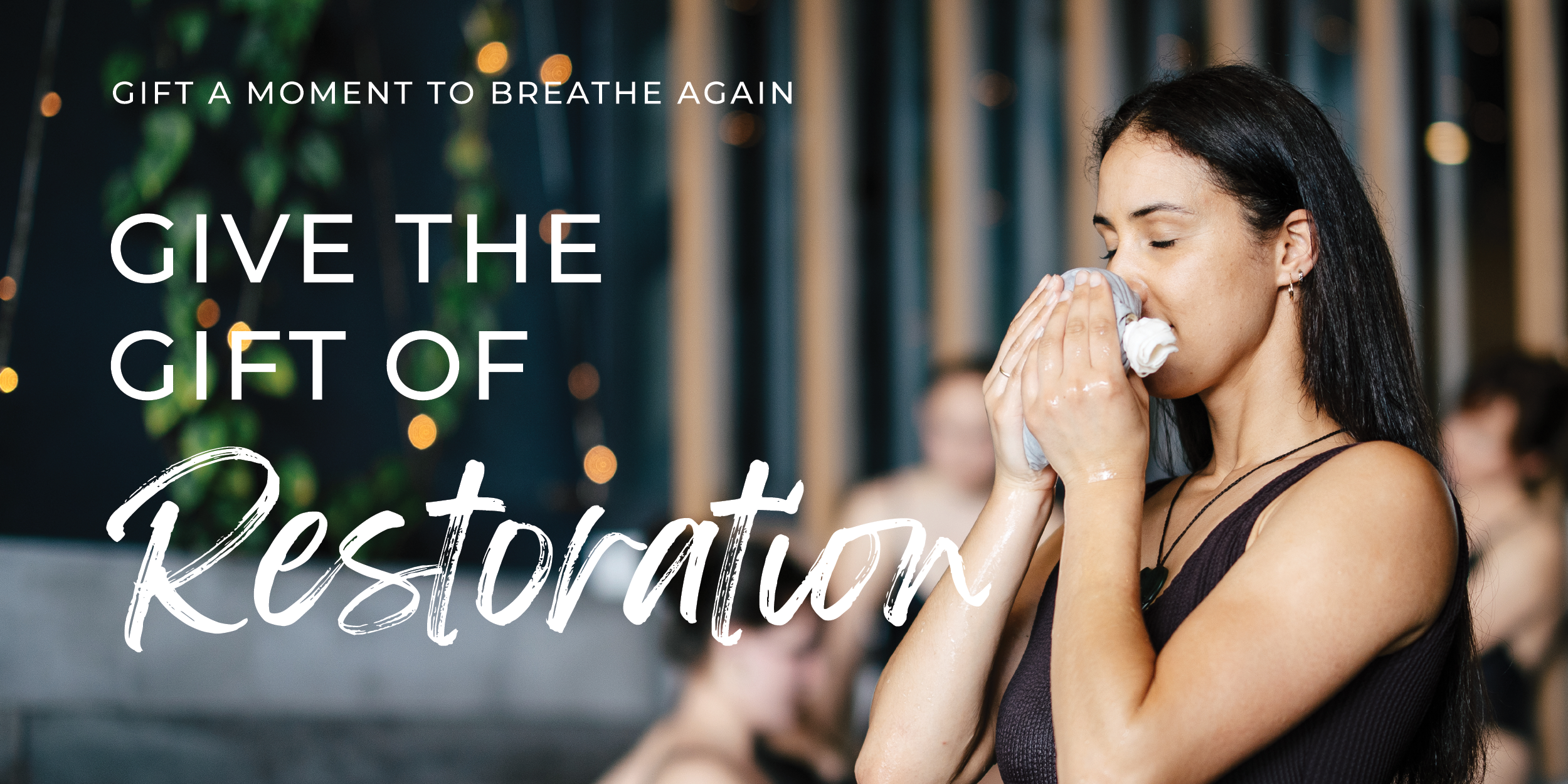 Christmas gift voucher promotion at Wai Ariki Hot Springs and Spa, Rotorua, offering luxury geothermal wellness experiences and gift vouchers valid for three years.